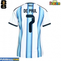 Argentinien Rodrigo De Paul #7 Heimtrikot Frauen EM 2024 Kurzarm